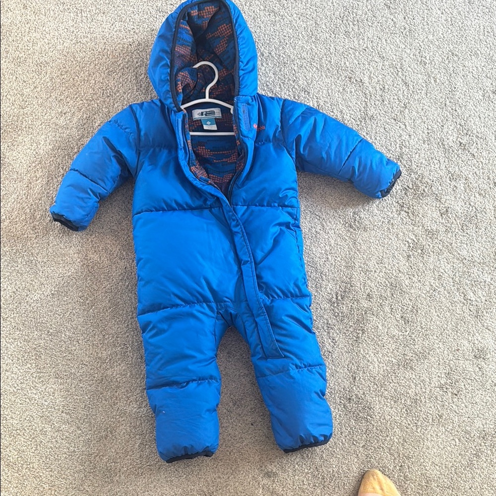 Columbia Blue Kids One Piece Snowsuit